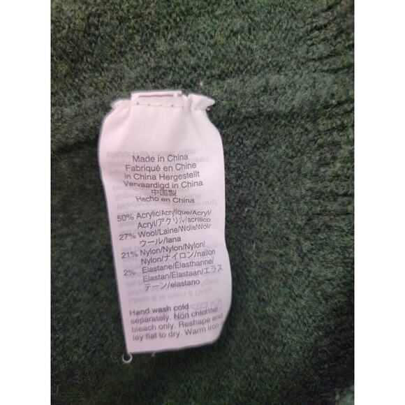 Madewell Sweater Womens Medium Dashwood Ballon Sleeves Green Coziest Yarn K5429 - Picture 8 of 10